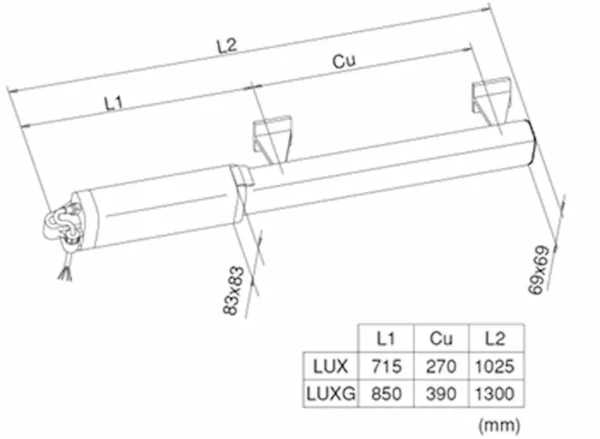 Motor Hidráulico BFT LUX (1) Pistón Hidráulico LUX 2B BFT para Condominio e Industrias