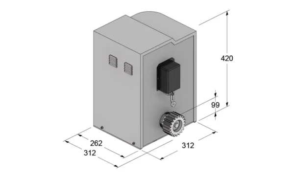 motor-subterraneo-gibidi-floor-02 Motor Industrial TAU BIG 25QI | 2500 kg | Inverter 230V Uso Industrial, Uso Continuo